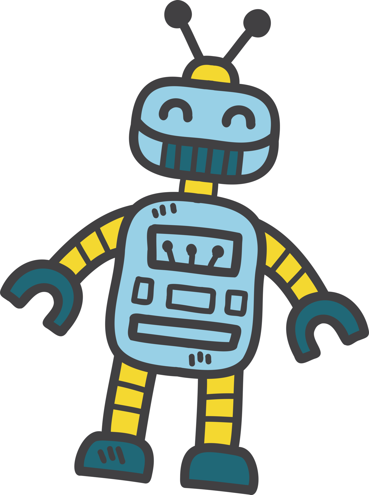 Hand Drawn robot toy for kids illustration 12665230 PNG