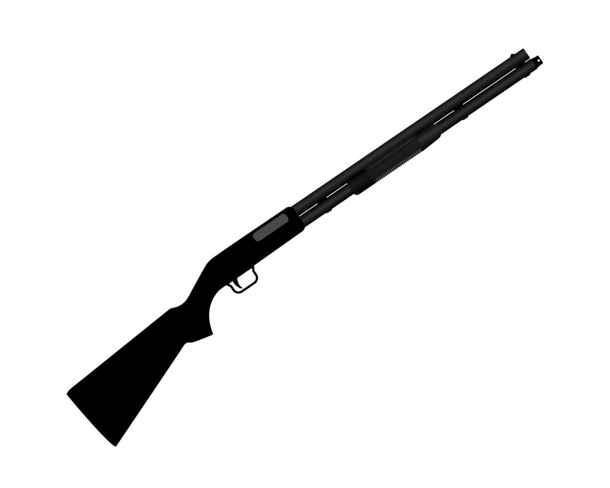 rifle for hunting black on white background vector