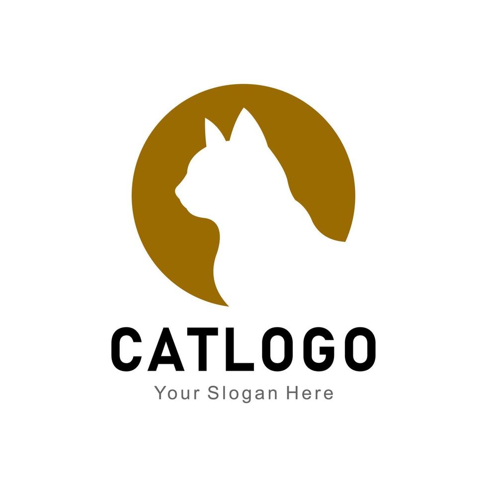 cat silhouette logo vector