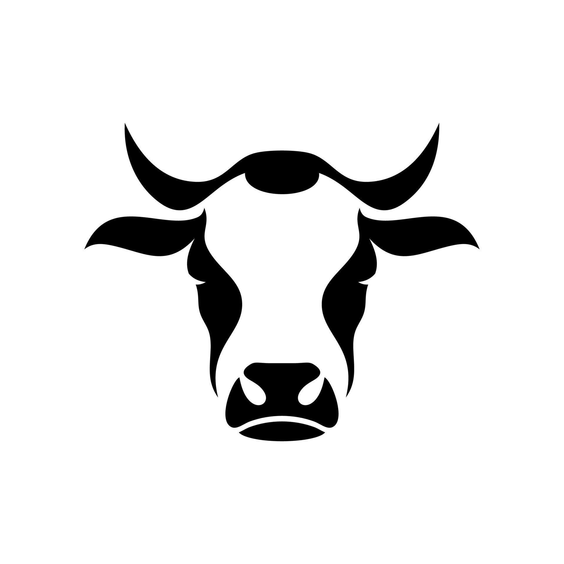 cow head vector logo 12665399 Vector Art at Vecteezy