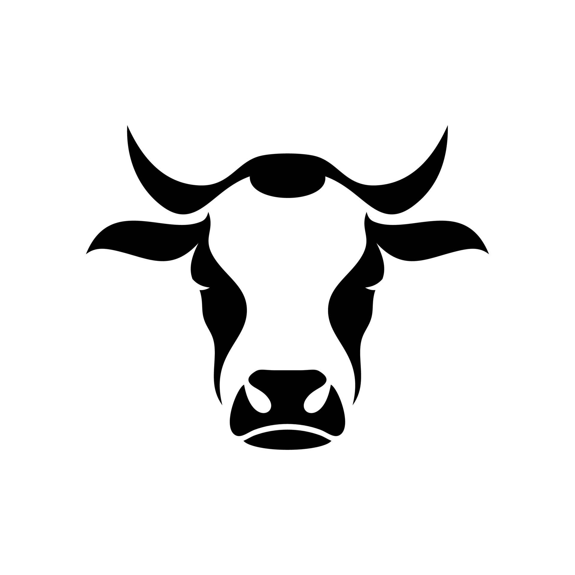 cow head vector logo 12665399 Vector Art at Vecteezy