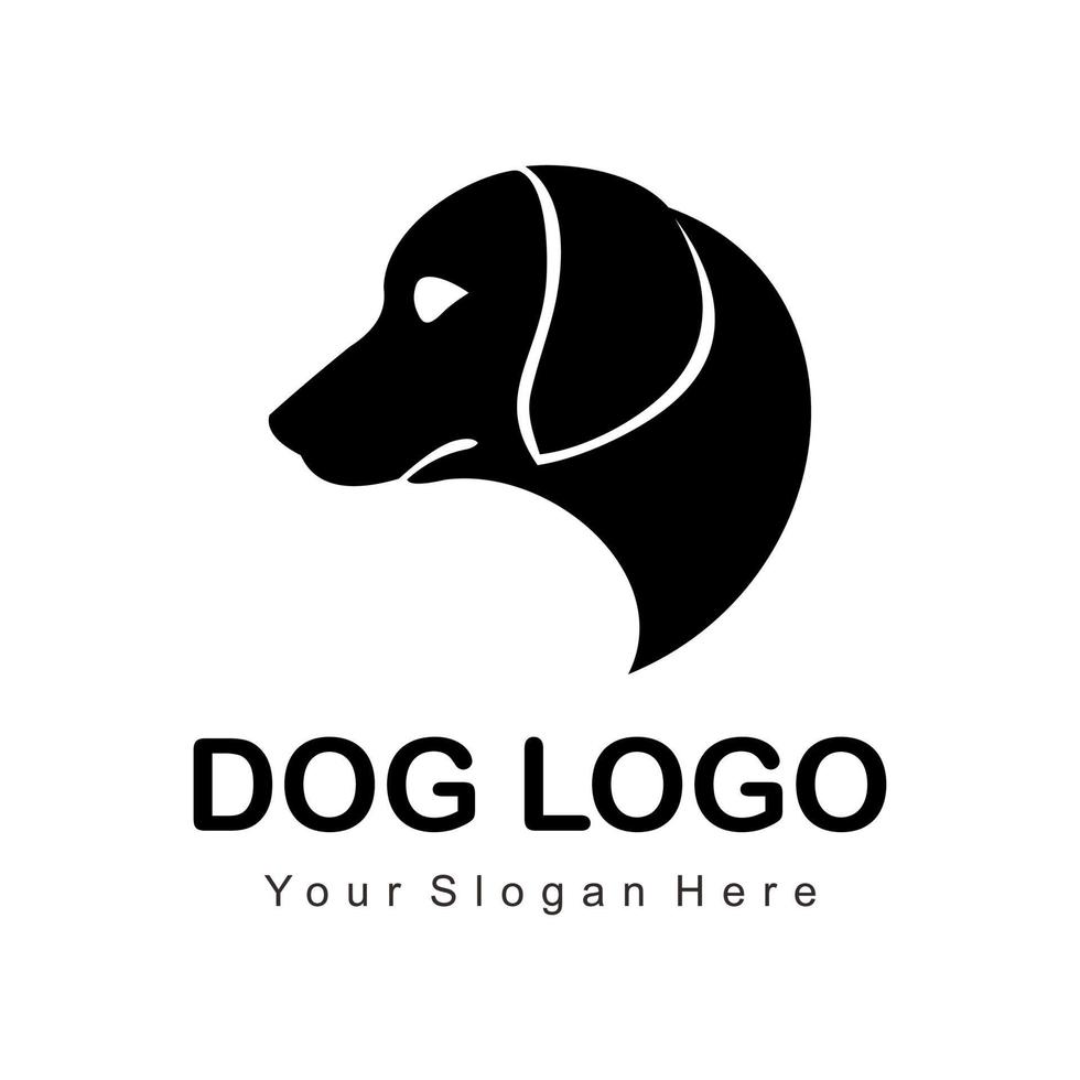 logo de cabeza de perro vector