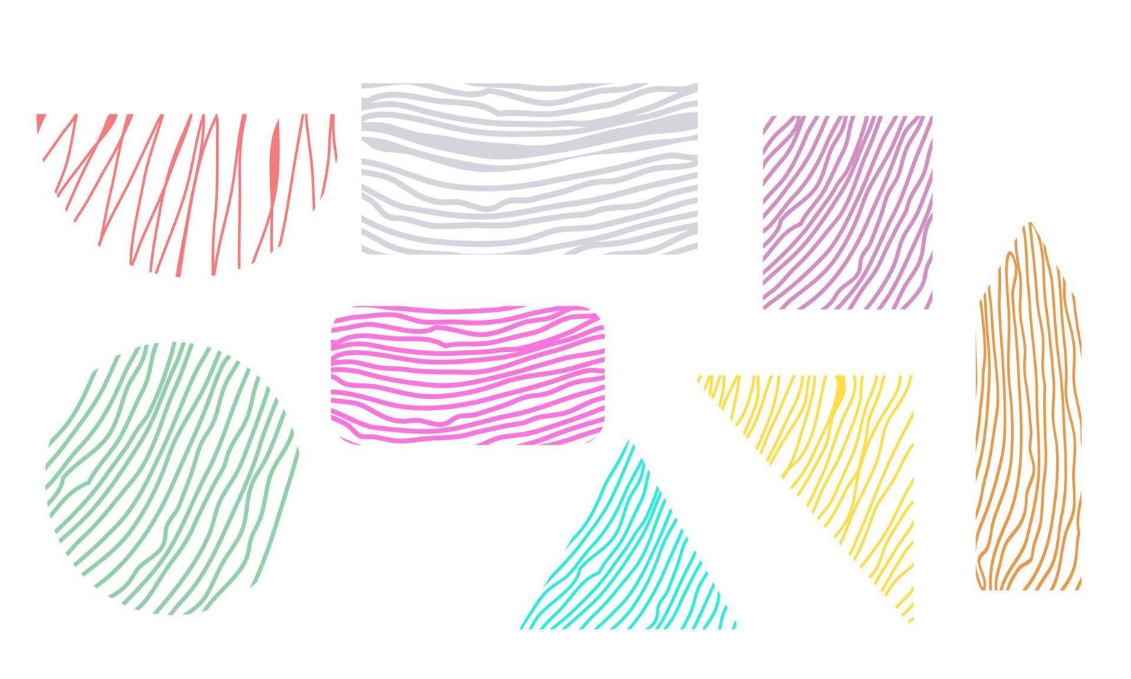 unique abstract hand drawn color elements design vector