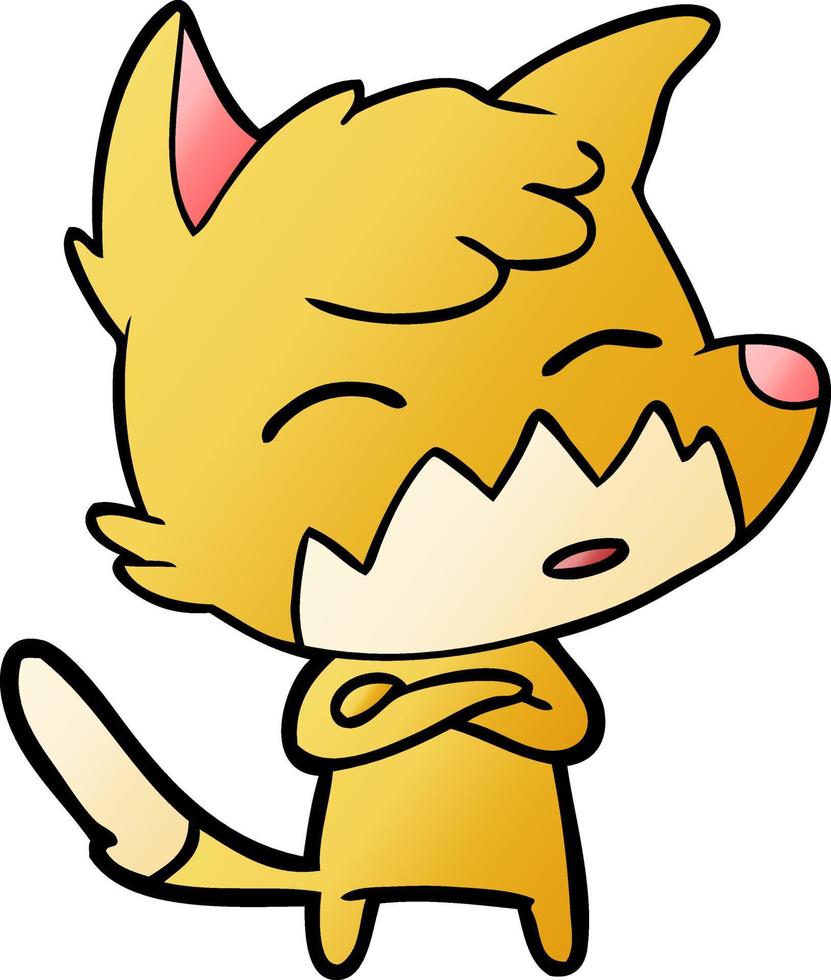 cartoon fox character vector