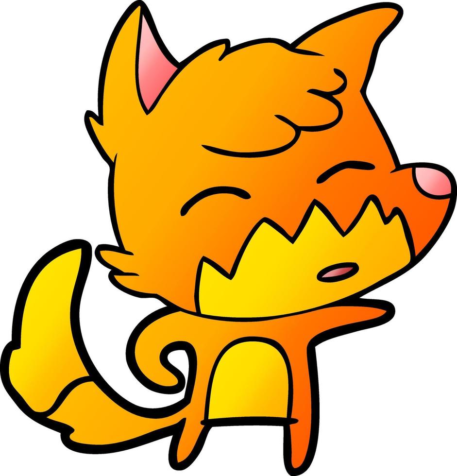 cartoon fox character vector