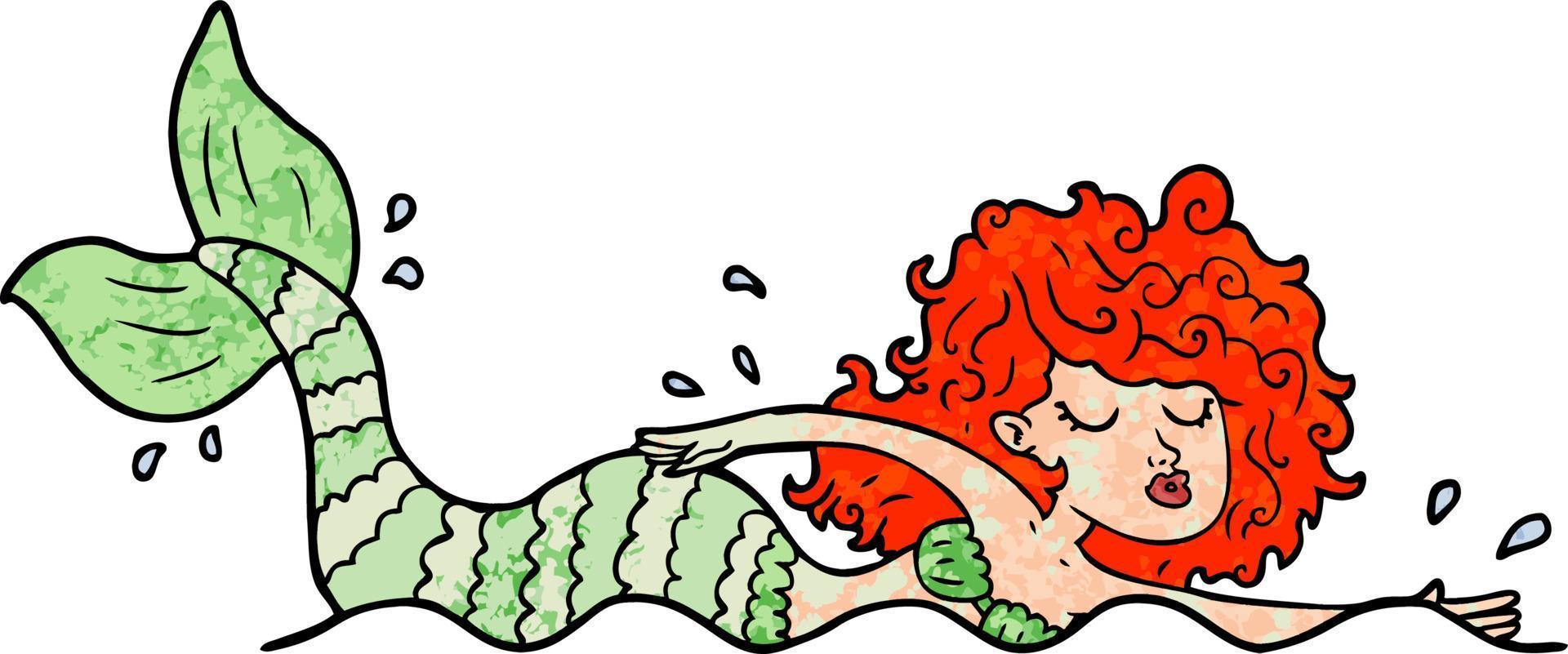 cartoon mermaid character vector