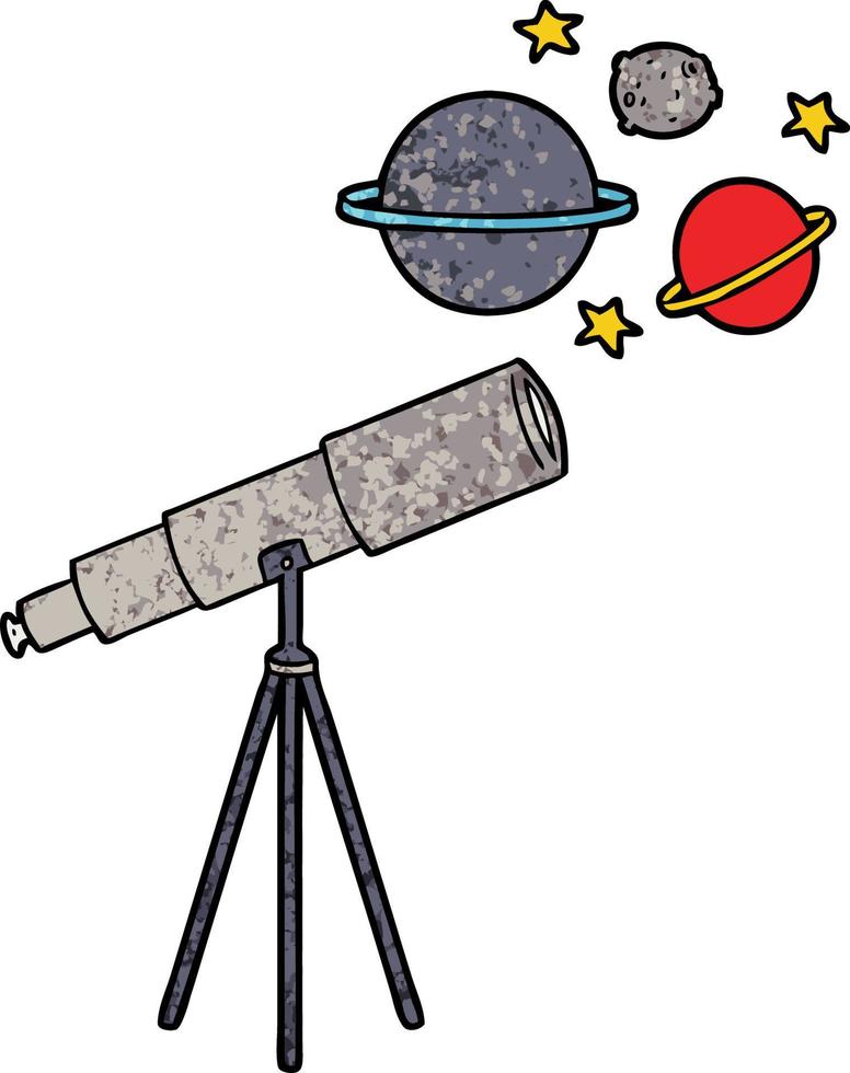 isolated cartoon telescope vector
