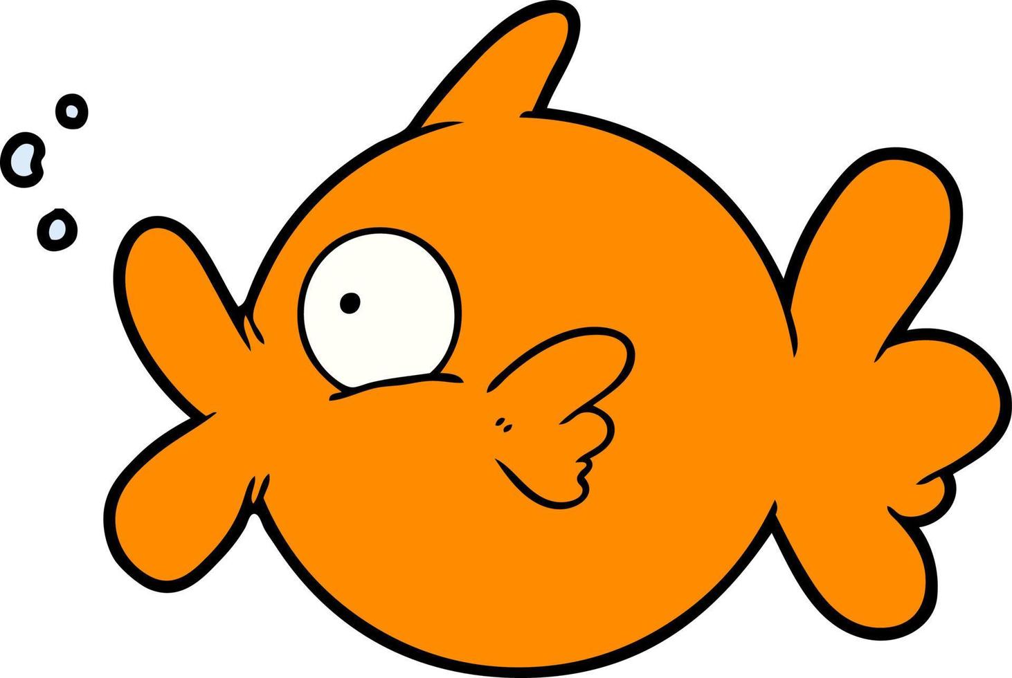 cartoon gold fish vector