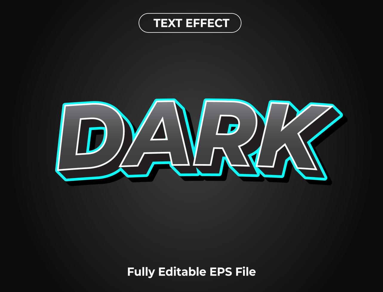 3D Dark Text Effect Design vector