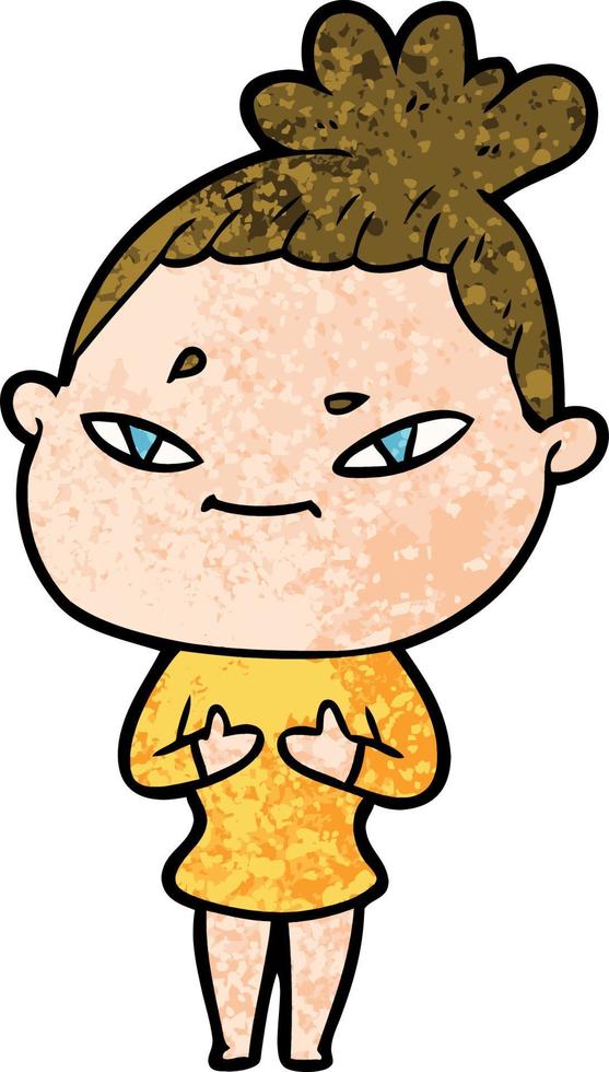 cartoon girl character vector