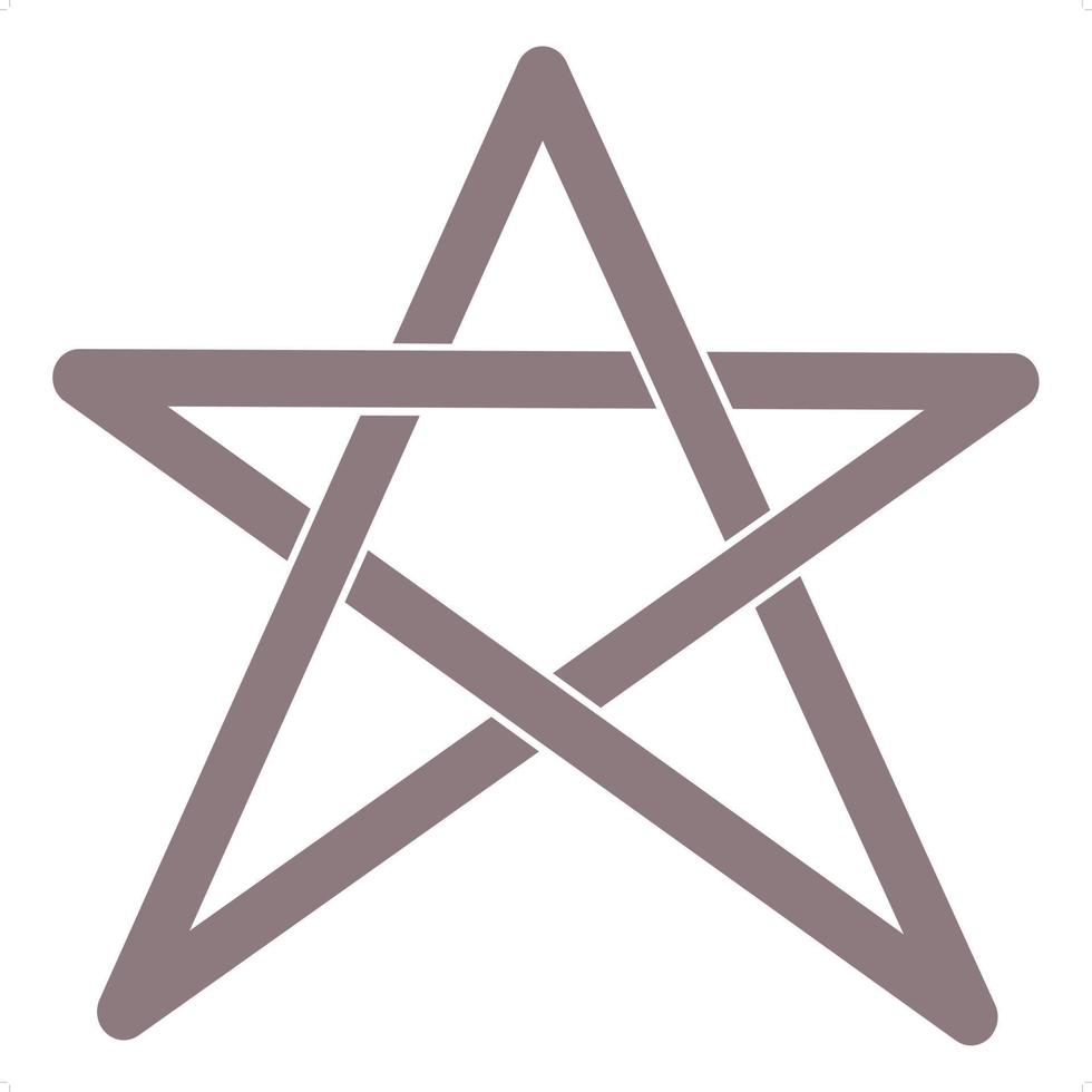 pentagram line icon vector