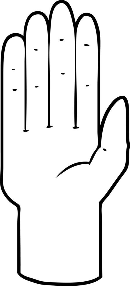 line art cartoon hand vector