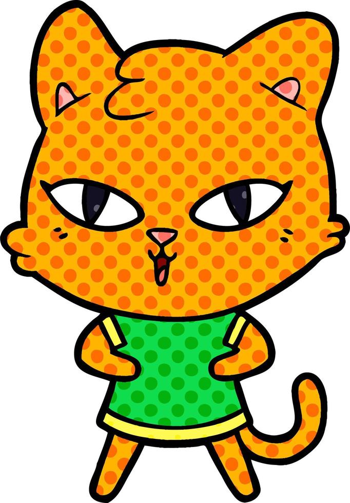 personaje de gato de dibujos animados vector