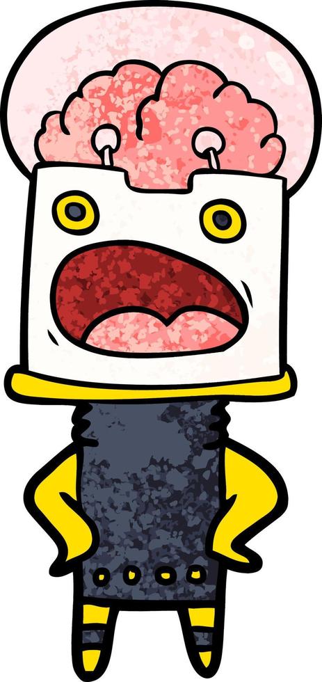 personaje de robot de dibujos animados vector