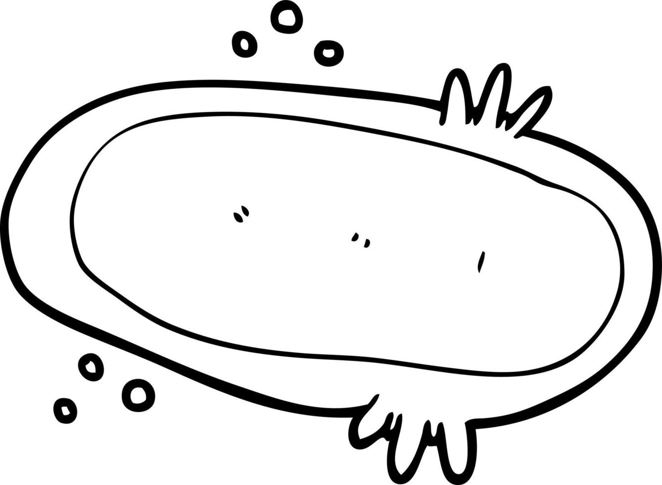 cartoon line art amoeba vector