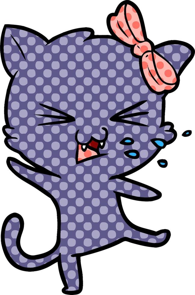 cartoon cat character vector