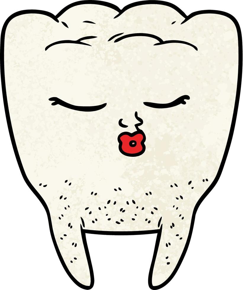 cartoon tooth character vector