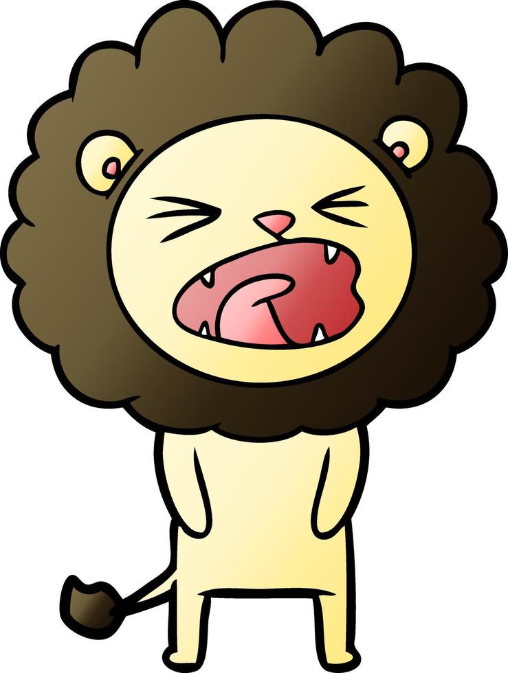 personaje de león de dibujos animados vector