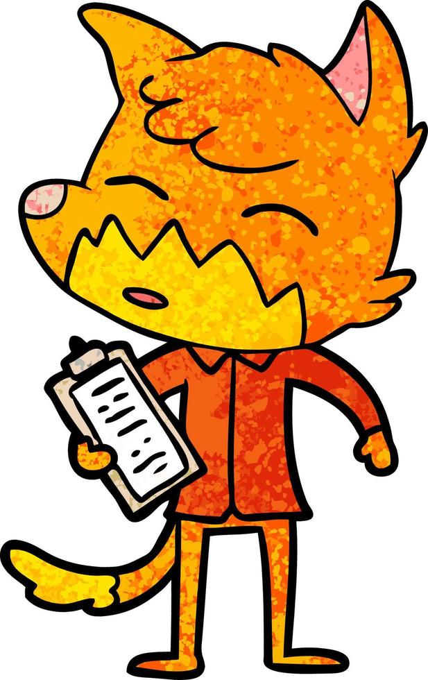 cartoon fox character vector