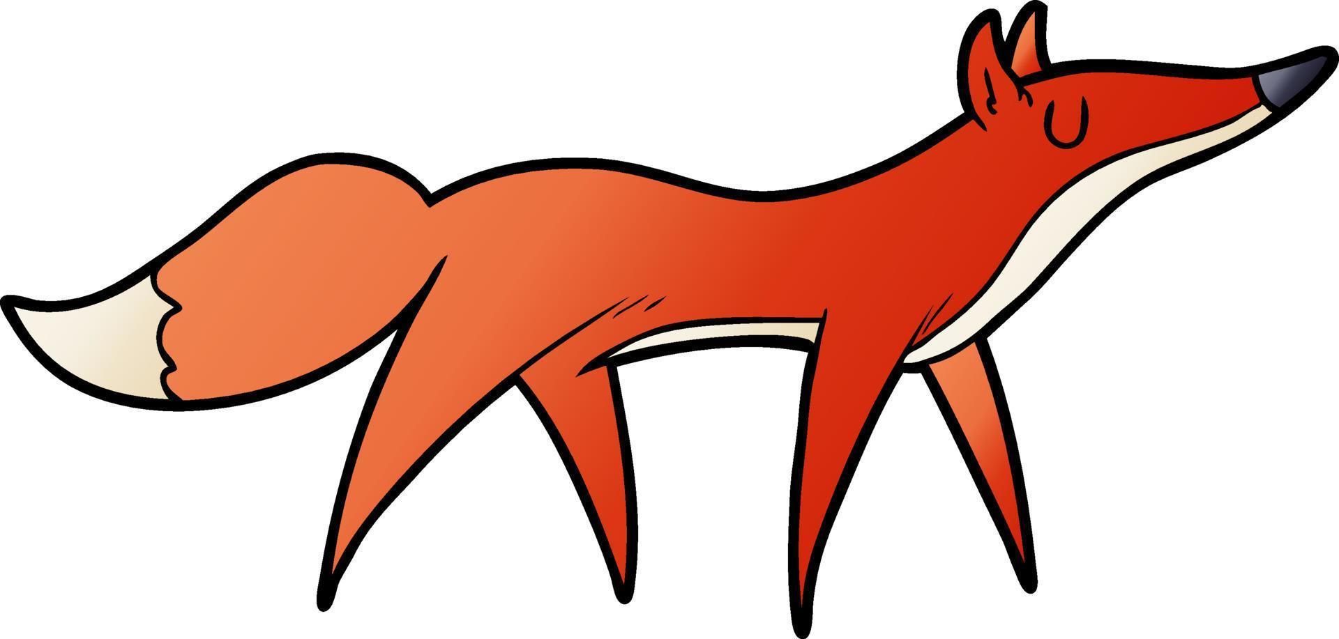 cartoon fox character vector