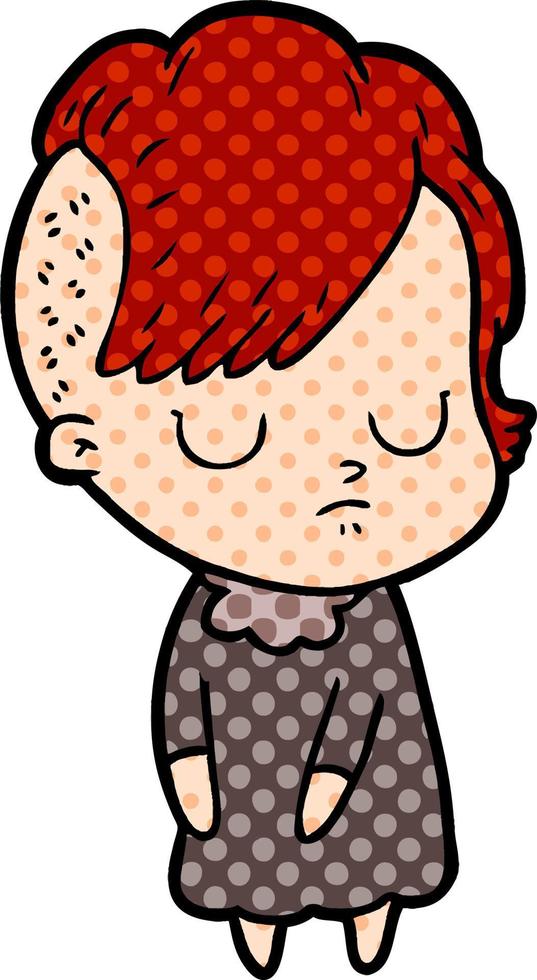 cartoon woman character vector