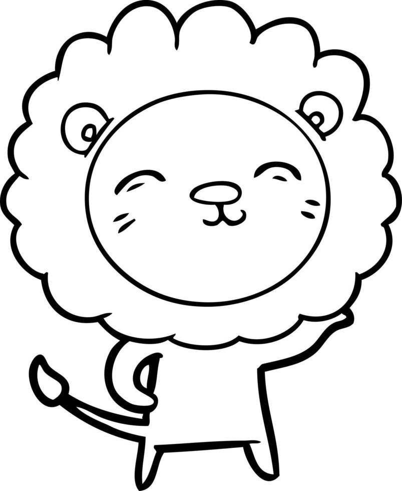 cartoon lion character vector