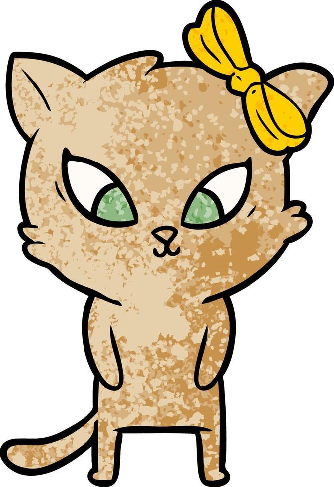 cartoon cat character vector