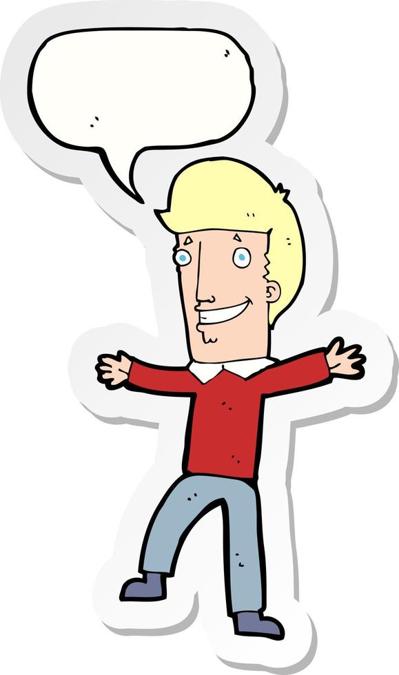 blonde man with speech bubble vector