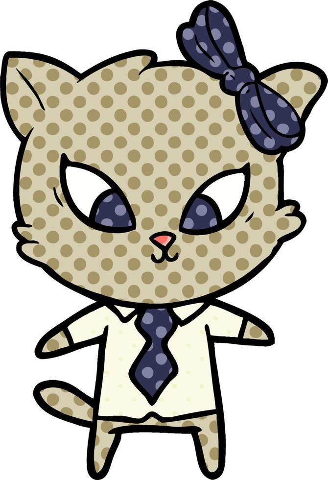 personaje de gato de dibujos animados vector