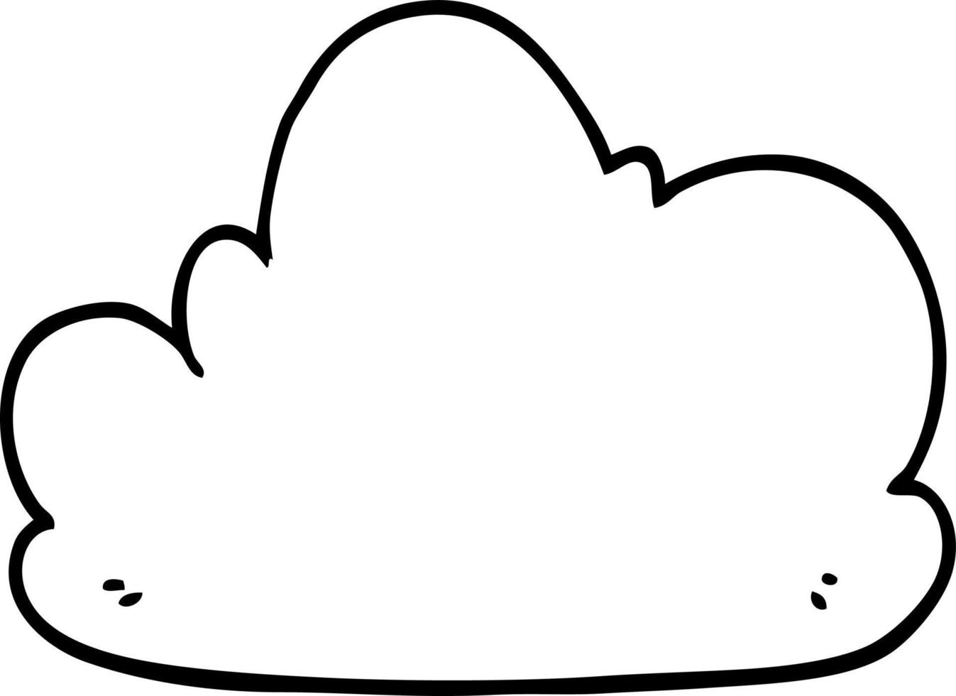 line drawing cartoon cloud vector