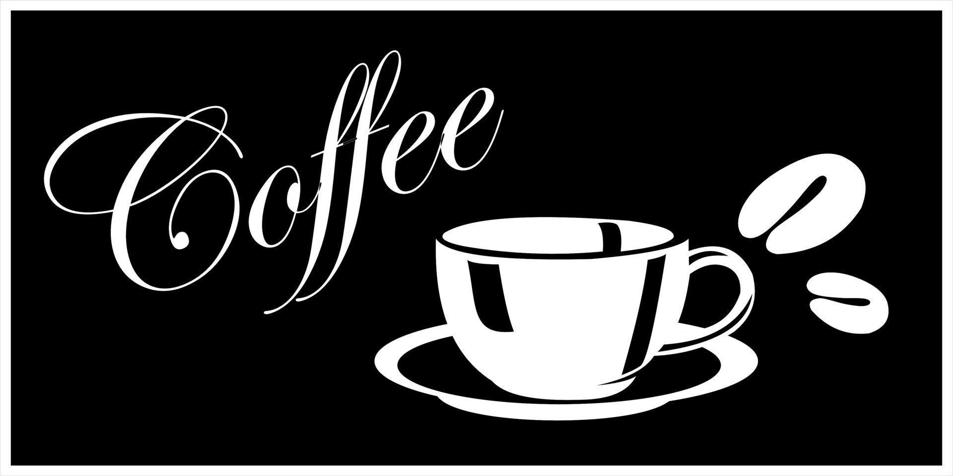 coffee been with black background vector