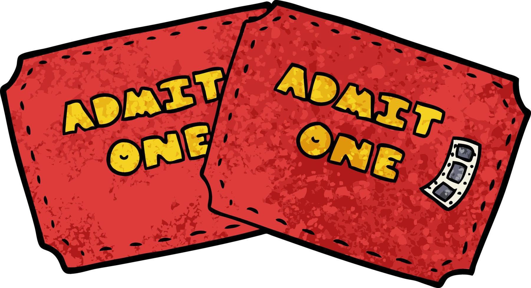 vector cartoon tickets