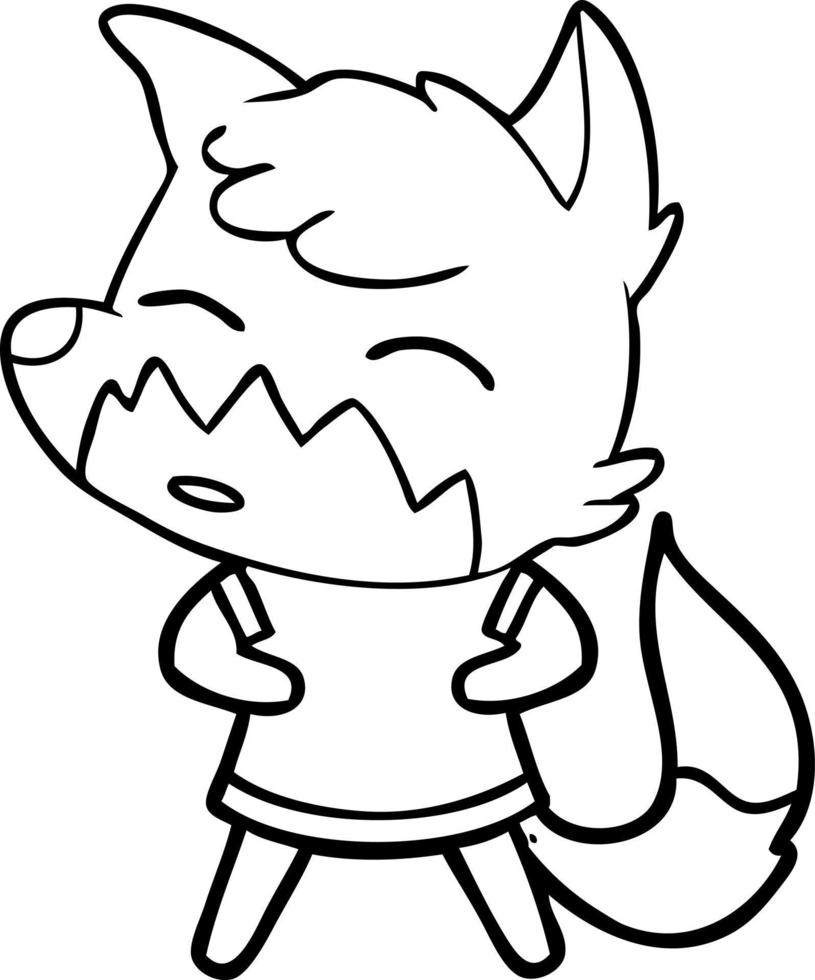 cartoon fox character vector