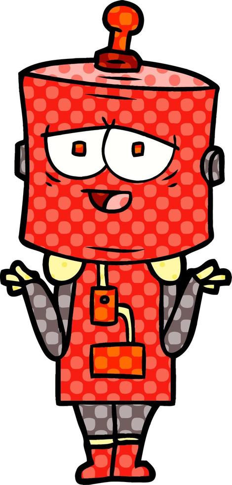 personaje de robot de dibujos animados vector