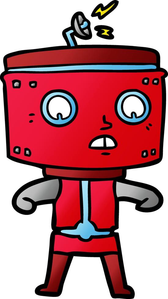 cartoon doodle character robot vector