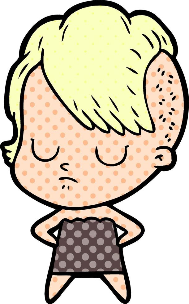 cartoon woman character vector
