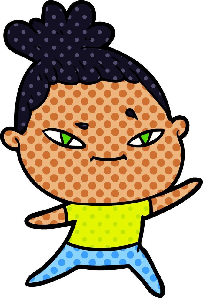 cartoon woman character vector