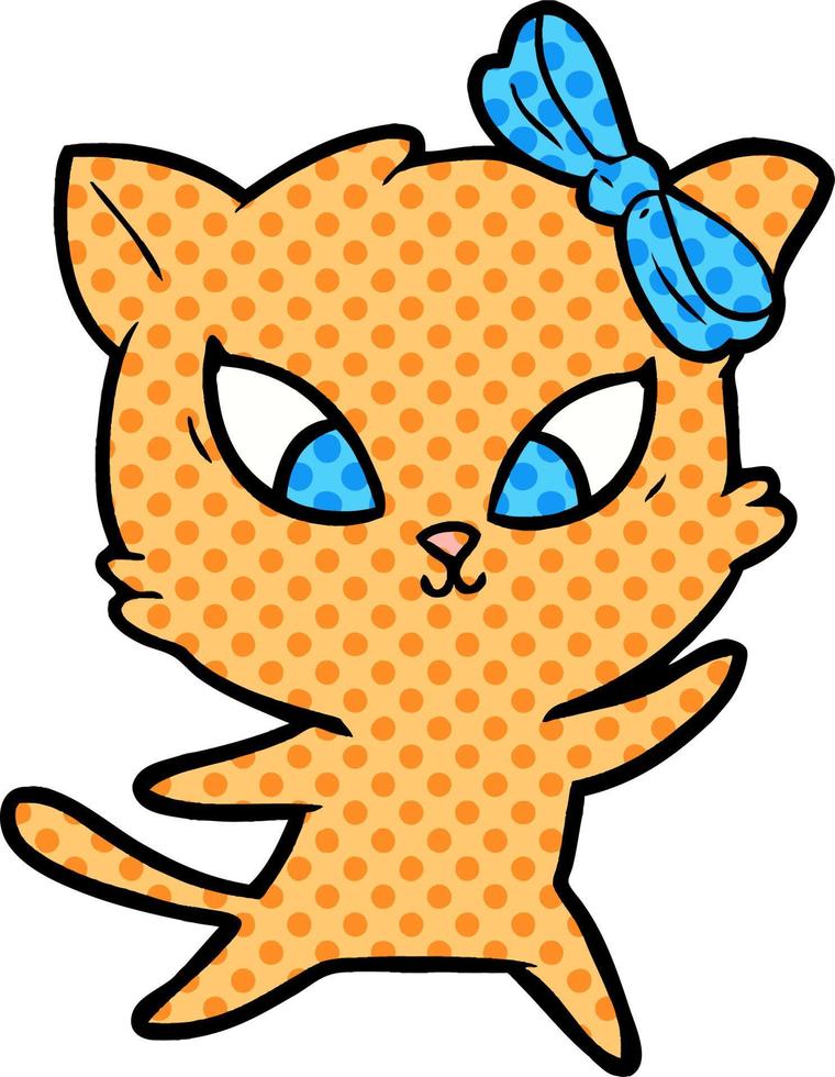 personaje de gato de dibujos animados vector