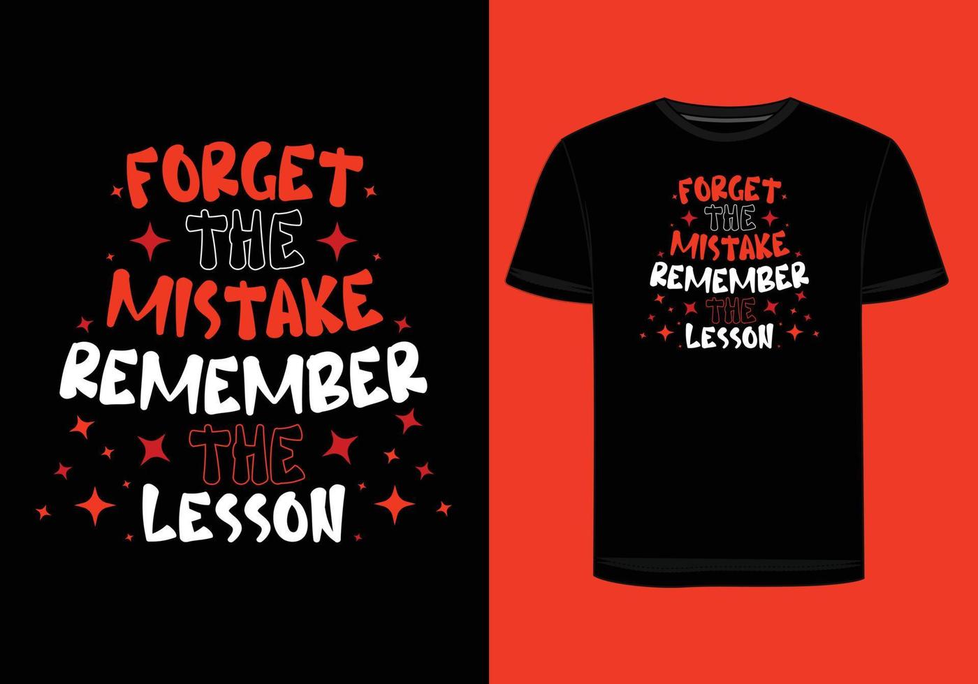 Forget the mistake, Remember the lesson vector