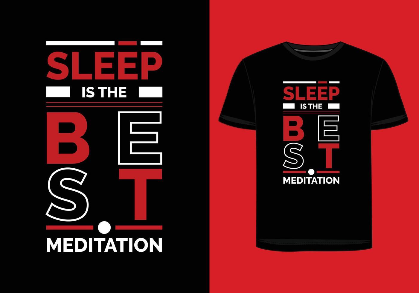 dormir es la mejor meditacion vector