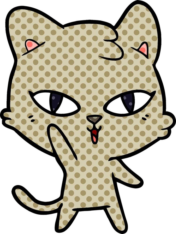 cartoon cat character vector