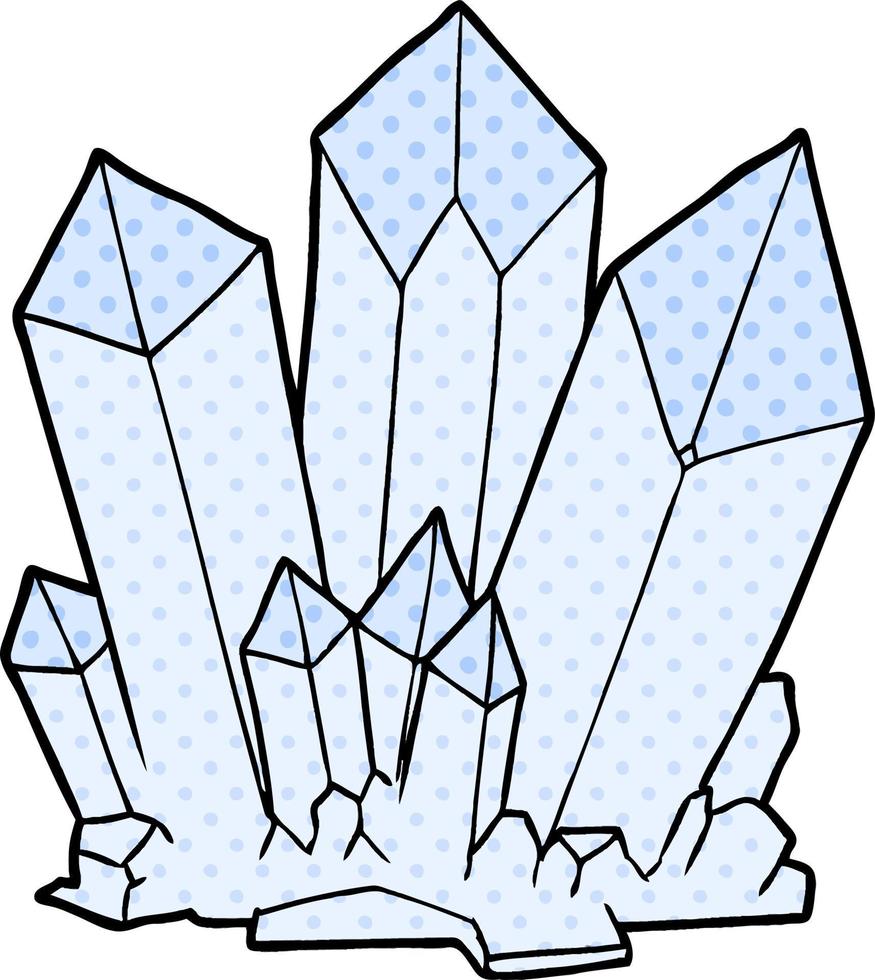 vector cartoon crystals