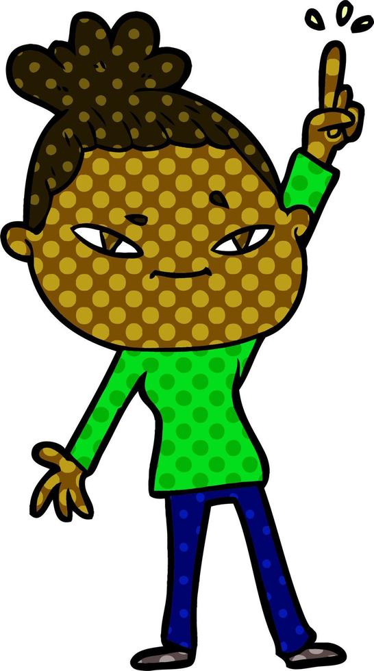 cartoon woman character vector