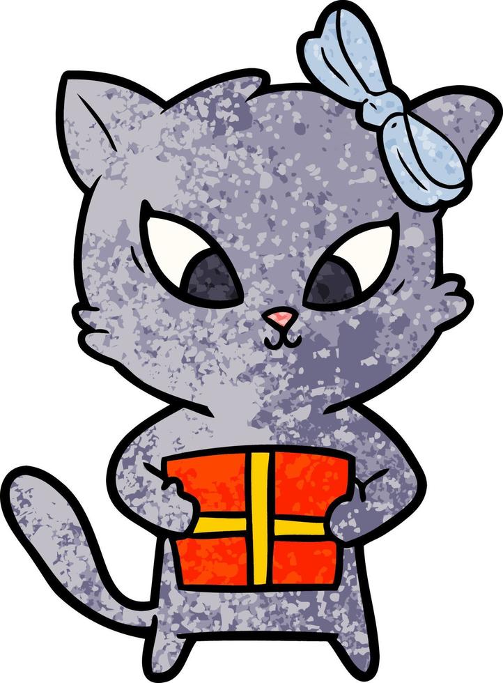 cartoon cat character vector
