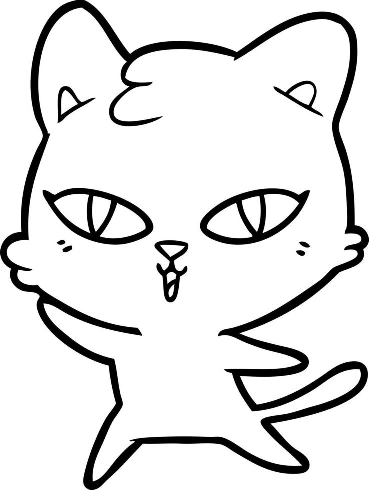 personaje de gato de dibujos animados vector