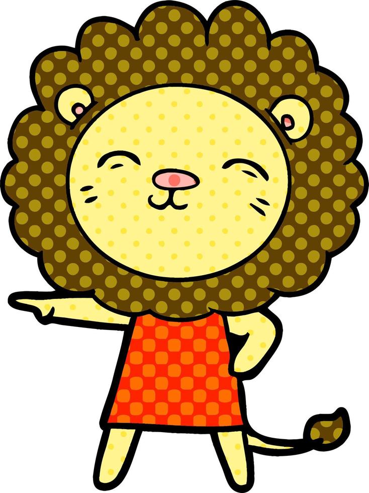 cartoon lion character vector