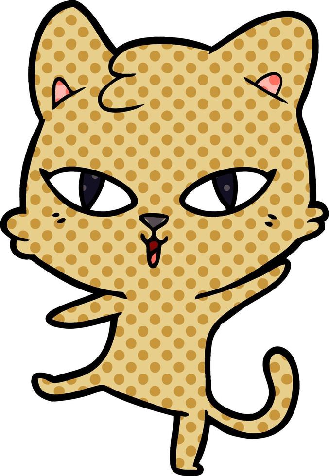 personaje de gato de dibujos animados vector