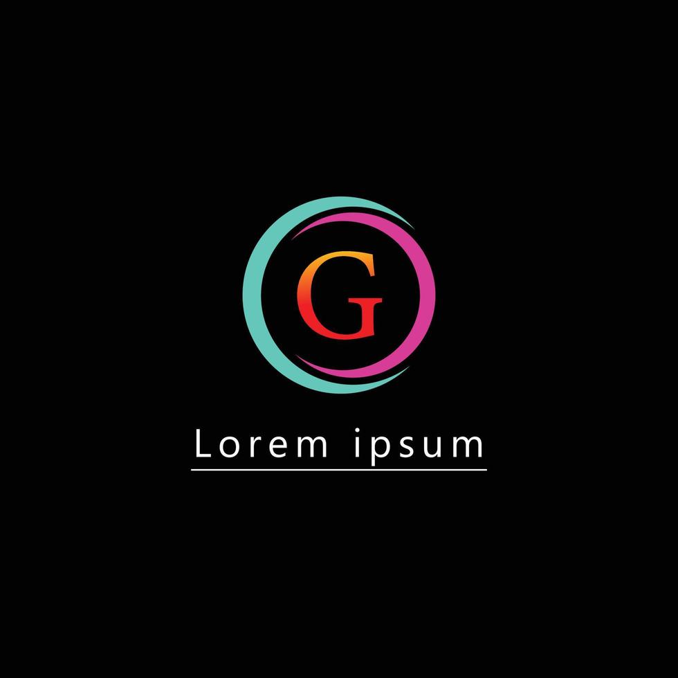 letter G logo. geometric logo circle element. vector