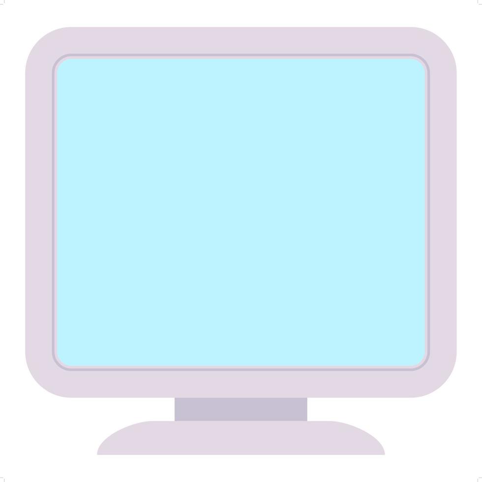 computer screen flat art vector