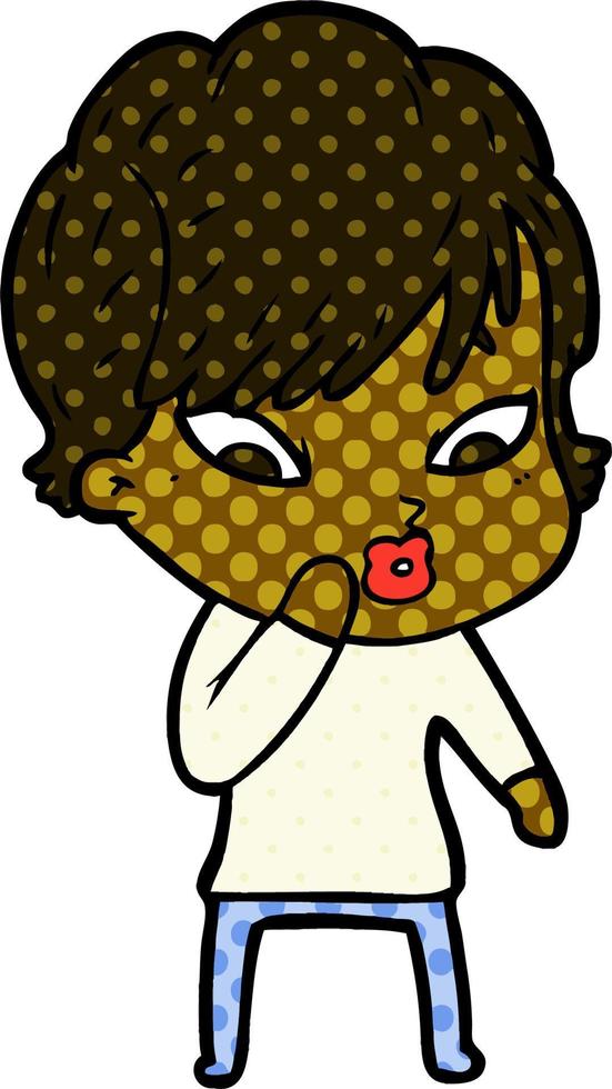 cartoon woman character vector